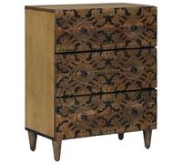Storage Sideboard Solid Mango Wood Living Room Furniture Cabinet Modern vidaXL