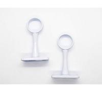 Storage Solutions Wardrobe Rail Support White Centre Brackets 19 mm Steel Pack of 2