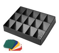 Storage Standard Card Sorting Tray - Stackable Trading Cards Organizer - 15-Compartment Tray Sorter for Organizing Raw, Sleeved or Toploaders - Includes Organization Insert Dividers