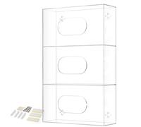 Storage Standard Triple Glove Box Holder Wall Mount Glove Dispenser - Disposable Glove Holder Wall Mount Glove Station for Medical Gloves, Multipurpose Kitchen Gloves Holder - 16.5 x 10 x 3.5 Inches