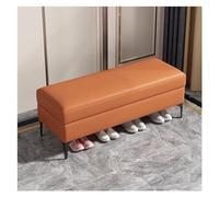 Storage Stool, Faux Leather Coffee Table, Rectangular Lift Top Footrest, Extra Seat Footstool for Living Room and Entryway