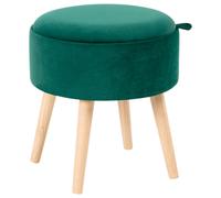 Storage Stool NEELY Velvet Emerald Green