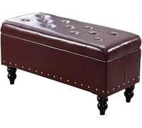 Storage Stool Storage Bench Nordic Shoe Changing Stool Simple Door Home Small Apartment Narrow and Small Home Storage Ultra-thin Shoe Rack Soft Bag Sho,Dark Brown-60x42x46cm