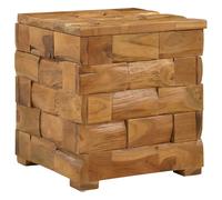 vidaXL Storage Stool Brown 40 x 40 x 45 cm Solid Teak Wood