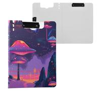 Storage Storage Box With Storage Box Psychedelic Mushroom Landscape A4 Storage Box With Horizontal Binder And Vertical Double Clip, School Hardcover Board