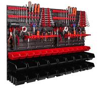 Storage System Wall Shelf 1152 x 780 mm, Tool Holders, Pack of 32 Stacking boxes pour shelf, storage boxes, extra strong wall plates, shelf extendable