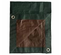 Storage Tarp Cover, Hunter Green/Brown Polyethylene, 6 x 8-Ft. - MD-GT-GB-0608