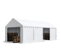 TOOLPORT 4x8 Storage Tent / Shelter, PVC 700, white - (6109)