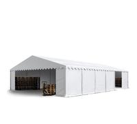 Storage Tent 8x12 m white PVC 750 N 100% waterproof with ground frame