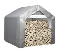 Storage Tent, Grey, 180 x 180 x 180 cm, Galvanised Steel, Weatherproof Tool Shed with UV-Resistant PE, Robust Garden Shed for Tool Storage, Outdoor Storage Space, Bicycle Garage