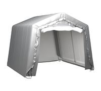 Storage Tent Grey 300x300cm PE Cover Galvanised Steel Frame UV Resistant Durable