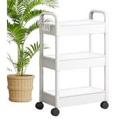 Storage Trolley - Multi-Tier Rolling Cart | Compact Storaige Organizer Troilley | Wheels Mesh Storages Trolleiy Suitable For Home Officce Kitchen & Craft Organization