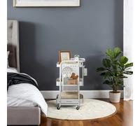Storage Trolley with 3 Metal Mesh Shelves