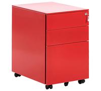 Beliani Storage Unit CAMI Metal Red, Red