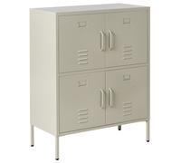 Beliani Storage Unit HOLBECK Metal Light Beige, Cream