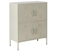 Beliani Storage Unit HOLBECK Metal Light Beige, Cream