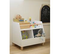 Storage Unit, Mixed Shelf + Trays, Ptilou wood/white