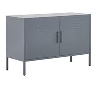 Beliani Storage Unit URIA Metal Grey, Grey