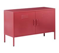 Beliani Storage Unit URIA Metal Red, Red