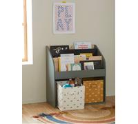Storage Unit with 2 Cubbyholes + Bookcase, School green dark solid
