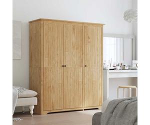 Storage Wardrobe 146 x 53.5 x 173 cm Honey Brown Engineered Wood