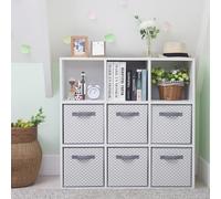 STORAGEIDEAS Storage Cubes, 11 Inch Cube Storage Bins, Set of 6, Fabric Foldable Storage Bins with Handles, Closet Storage Organizer Bins, Cubby Clothing Storage Baskets for Shelves, Lattice