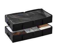 storageLAB Under Bed Storage Containers, Closet Organizers and Storage Bins, 2 Pack Underbed Clothes Storage Organizer with Sturdy Handles for use Under the Bed, End of Bed, Bed Accessories, Comforter