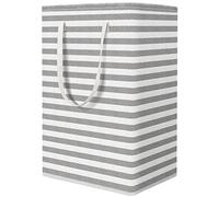 StorageRight Laundry Basket Hamper Large Collapsible Laundry Hamper with Easy Carry Handles，Freestanding Clothes Hampers for Laundry, Bedroom, Dorm, Clothes, Towels, 75L, Grey