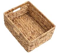StorageWorks Basket Storage - Set of 1 Braided Water Pumpkin 38 x 28 x 17 cm Rectangular Shelf Basket with Double Handle for Gifts