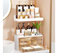 StorBin Makeup Organizer - 2 Tier 3 Drawer Bathroom Countertop Organizer, Multipurpose Scent Organizer, Exquisite Dressing Table Organizer, Large Care Organizers