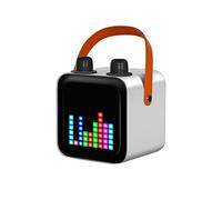 storcfe Karaoke Machine with Two Wireless Microphones, Portable Bluetooth Speaker Set for Adults and Kids, Studio Subwoofer Support TWS, Radio, AUX in, REC, Bass&Treble for Party/Meeting, White