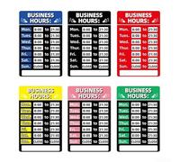 Store Business Hours Sign with 3 Erasable Markers, Self Design for Easy Application, Suitable for Retail, Restaurants, Gyms, and Office Environments (red)