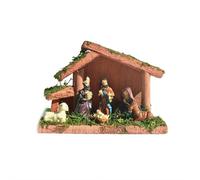 Store Christmas Nativity Set - Resin Nativity Figurines with Detailed Craftsmanship, 5.91" Classic Characters for Festive Home Decor, Collectible Xmas Tabletop Scenes