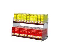 Store Cigarette Display Rack Shelf, Automatic Pusher Tray Display Holder, Wall Mounted Acrylic Rectangular Cigarette Case, for Supermarkets Checkout Counte(32.5x29x61.5cm)