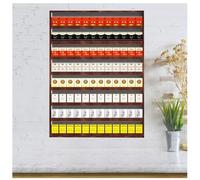 Store Display Shelves, Cigarette Display Holder, Supermarket Convenience Store Cigarette Rack, Multi-tier Wall Mounted Cigarette Case Rack, Supermarket Shelf Organizer ( Color : Brown , Size : 60x7.5x