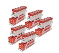 Store Display Shelves, Medium Width Cigarette Showcases Display Rack, Automatic Pusher Spring Loaded Organizer, Double-layer Retail Display Case(Clear-5pcs,7.6x28cm)