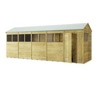Store More Apex T&G Garden Shed - Windowed - 20x6ft - Pressure Treated