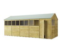 Store More Apex T&G Garden Shed - Windowed - 20x8ft - Pressure Treated