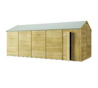 Store More Apex T&G Garden Shed - Windowless - 20x8ft - Pressure Treated
