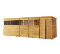 Store More Pent Overlap Garden Shed - Windowed - 20x6ft - Pressure Treated