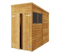 Store More Pent Overlap Garden Shed - Windowed - 4x8ft - Pressure Treated
