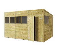 Store More Pent T&G Garden Shed - Windowed - 12x8ft - Pressure Treated