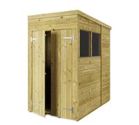 Store More Pent T&G Garden Shed - Windowed - 4x6ft - Pressure Treated