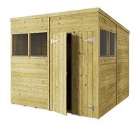 Store More Pent T&G Garden Shed - Windowed - 8x8ft - Pressure Treated