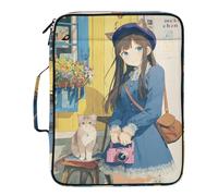 Store Neko Sunshine Anime According File Organizer 7 Pockets A4 Letter Size with Zipper Closure for Home Office Travel Organizer with Pockets
