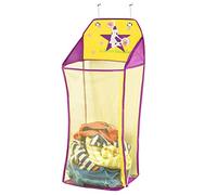 Store&Score Over The Door Hanging Kids Fun LED Girl Cheerleader Light-Up Collapsible Mesh Laundry Hamper, Toy Chest, Metal Hooks Included