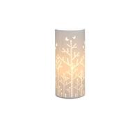 StoreCORE Porcelain Table Lamp - Carved Ceramic Shade - Soft Ambient Lighting - 28cm Tall - E14 Bulb - Elegant Home Lighting for Bedroom, Desk, or Living Room (Butterfly)