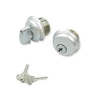 Storefront Door Lock Mortise Lock Commercial Door Cylinder Lock with Keys & Thumbturn Replacement Parts Silver