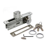 Storefront Door Mortise Lock, Aluminum Invisible Mortise Door Lock with Key for 44-46mm Doors (Straight Deadbolt)