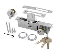 Storefront Door Mortise Lock Deadbolt Aluminum storefront Mortise Door Lock Hook Deadbolt Double Cylinder - Storefront Entry Door Lock Set (1-1/8" Backset)